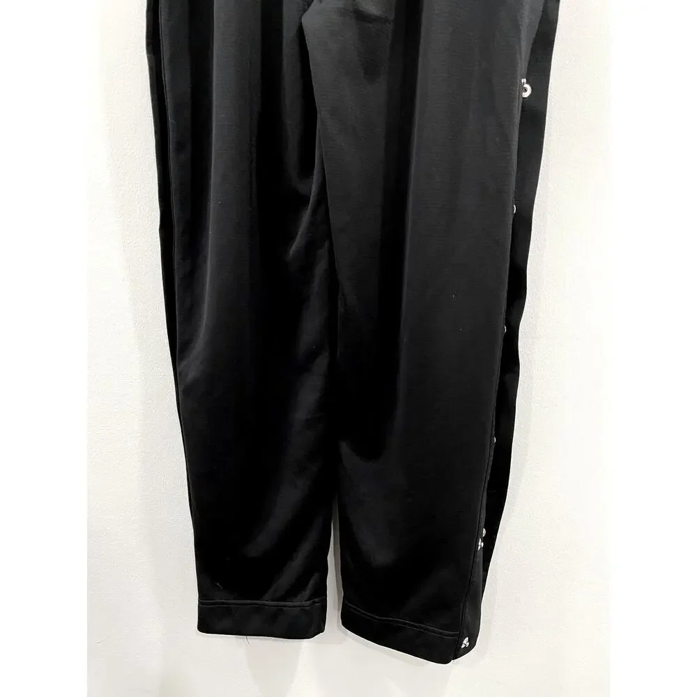 Nike Womens Small Black Tearaway Snap Button Track Pants Warm Up Joggers